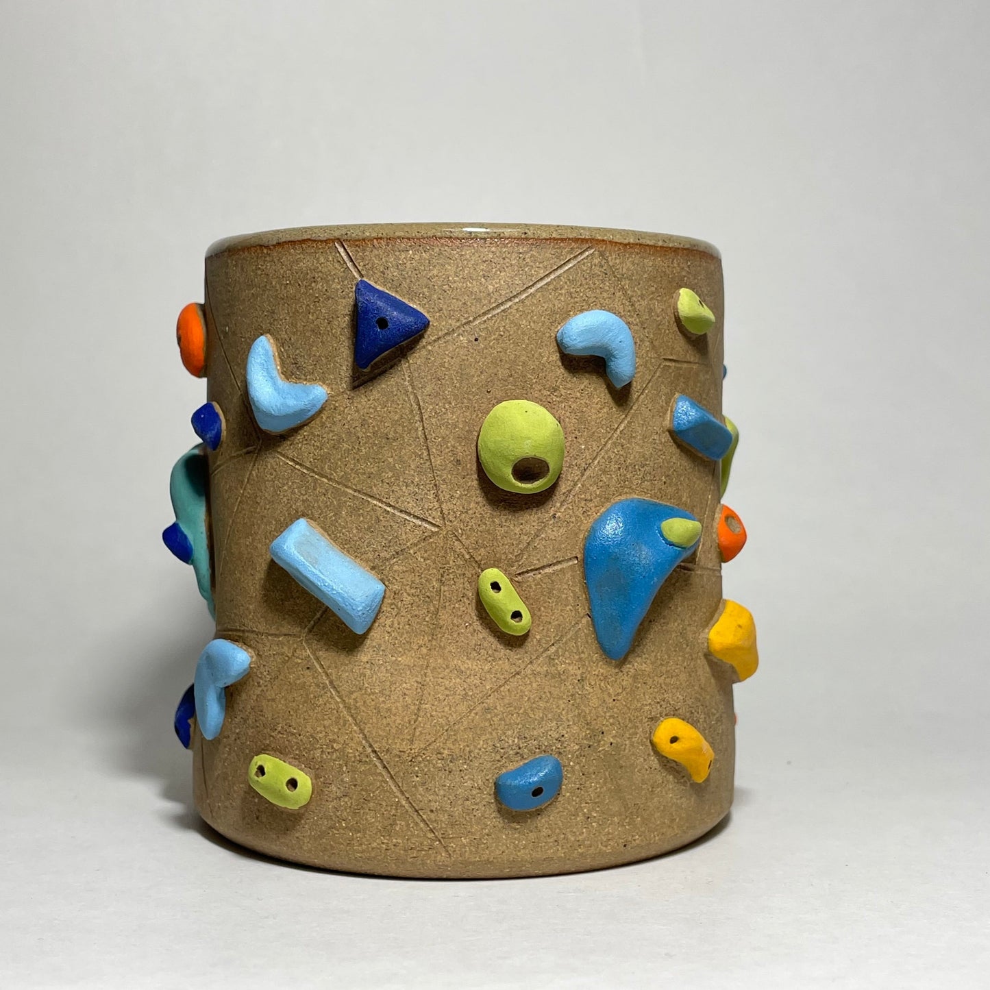 Climbing Cup - Hold Handle - Toasty Brown Clay (12oz)