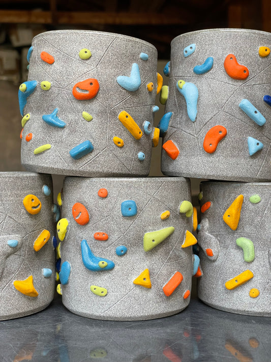 Climbing Cups (no handle) - Granite Clay