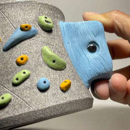 Climbing Cup - Hold Handle - Granite Clay (10-11oz)