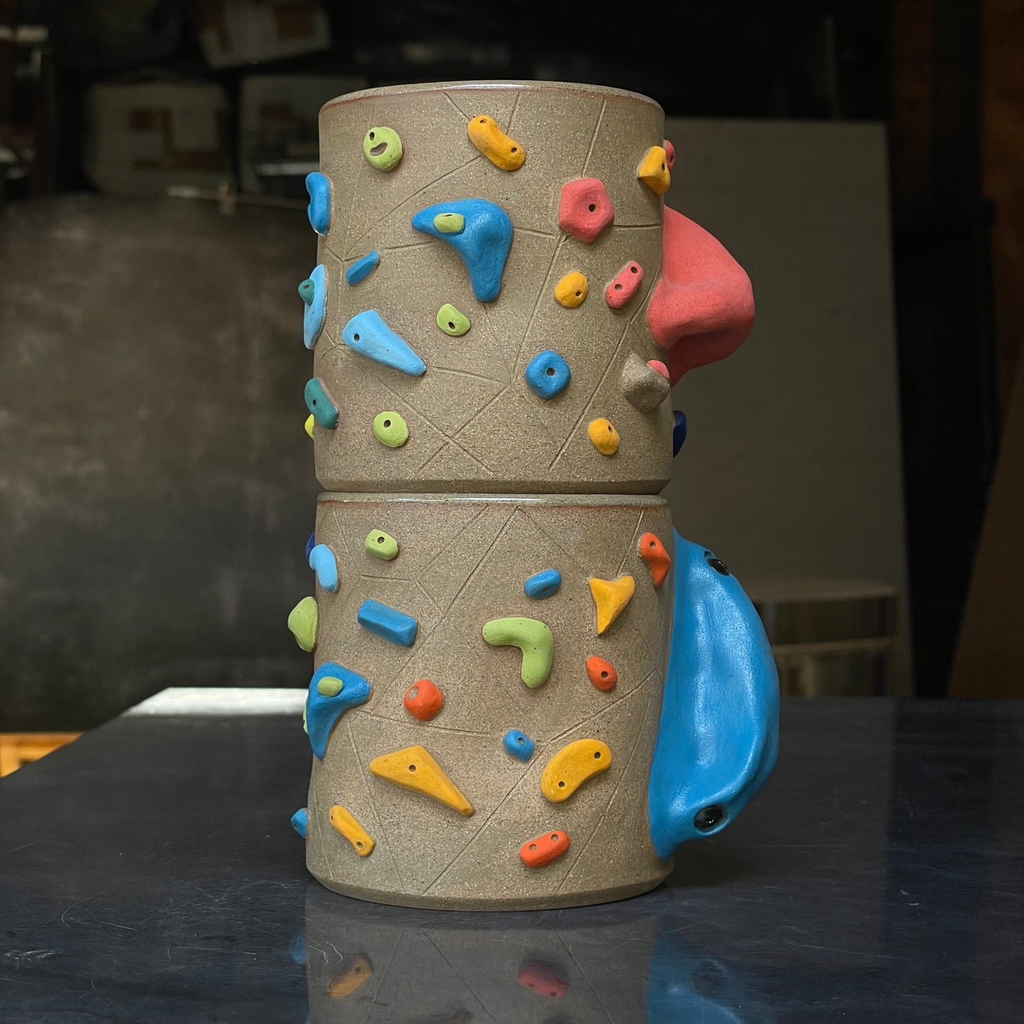 Climbing Cup - Hold Handle - Toasty Brown Clay (12oz)