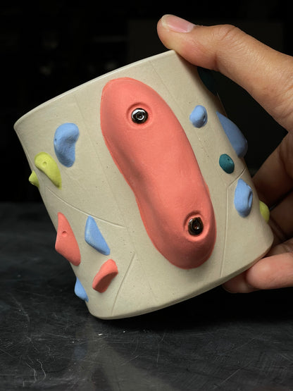 White Climbing Cup with Hold Handle - SAMPLES