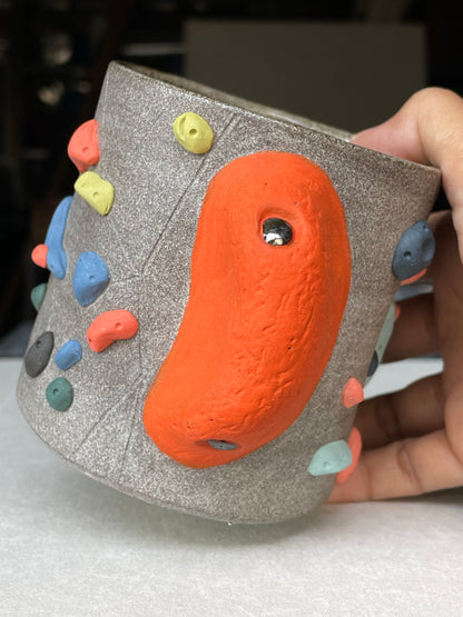 Granite Climbing Cup - LIME/RED/BLACK handle & other colors - Handsculpted
