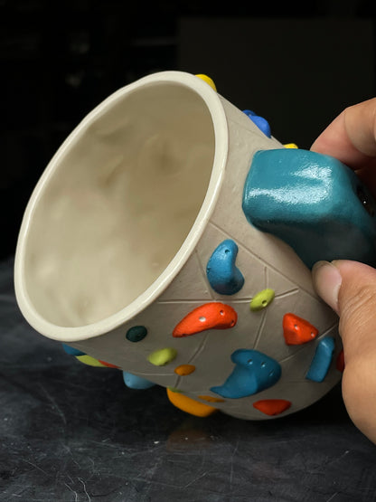 White Climbing Cup with Hold Handle - SAMPLES