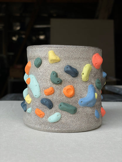 Granite Climbing Cup - LIME/RED/BLACK handle & other colors - Handsculpted