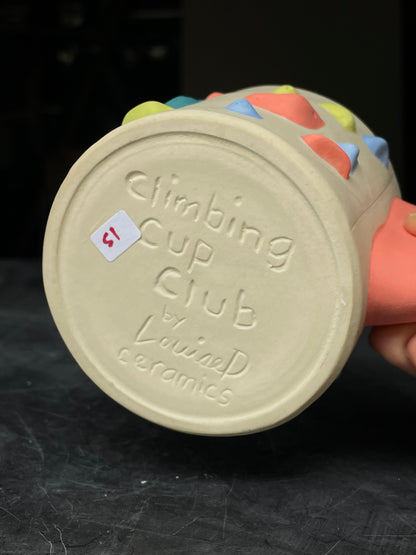 White Climbing Cup with Hold Handle - SAMPLES