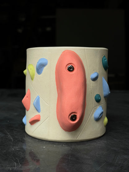 White Climbing Cup with Hold Handle - SAMPLES