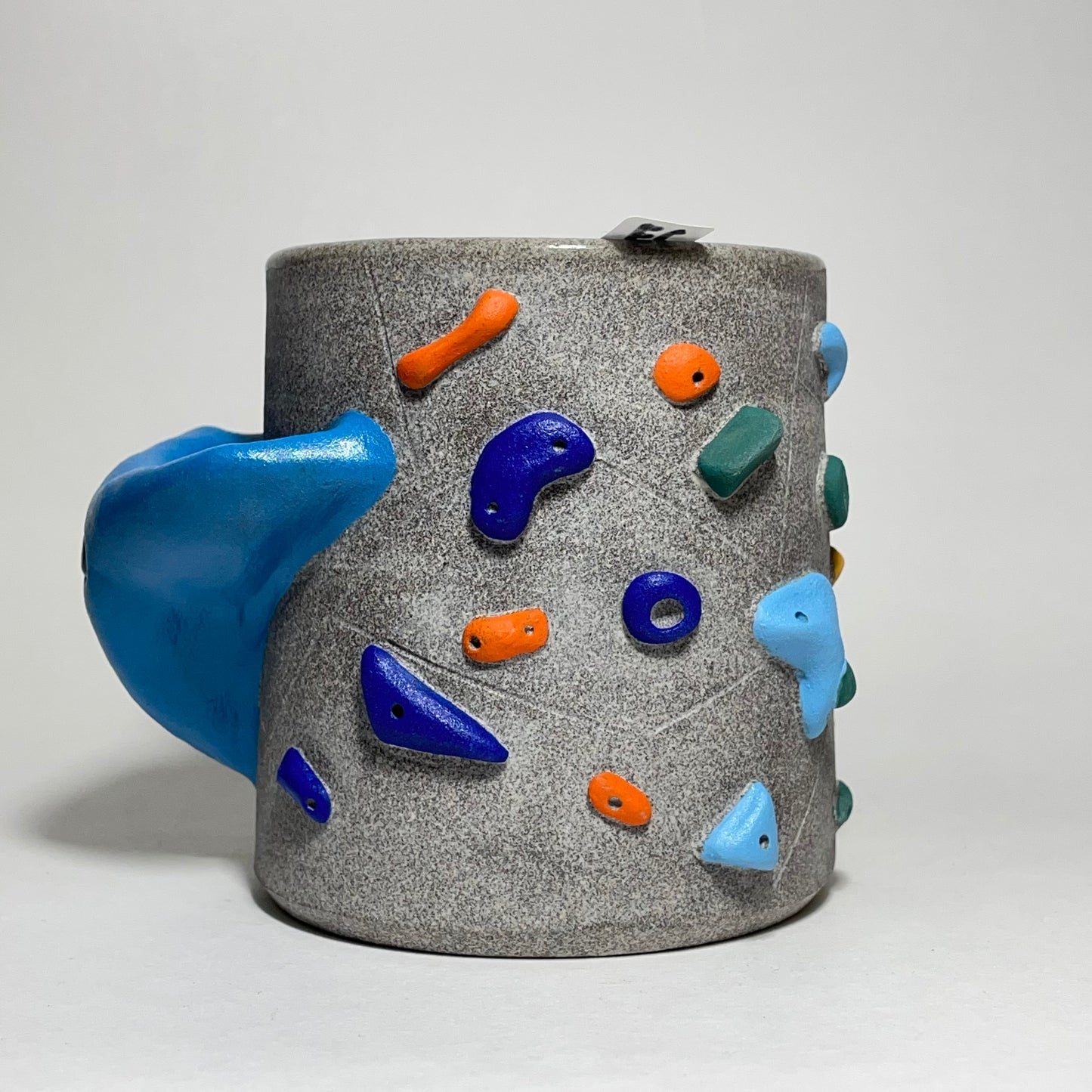 Climbing Cup - Hold Handle - Granite Clay (10-11oz)