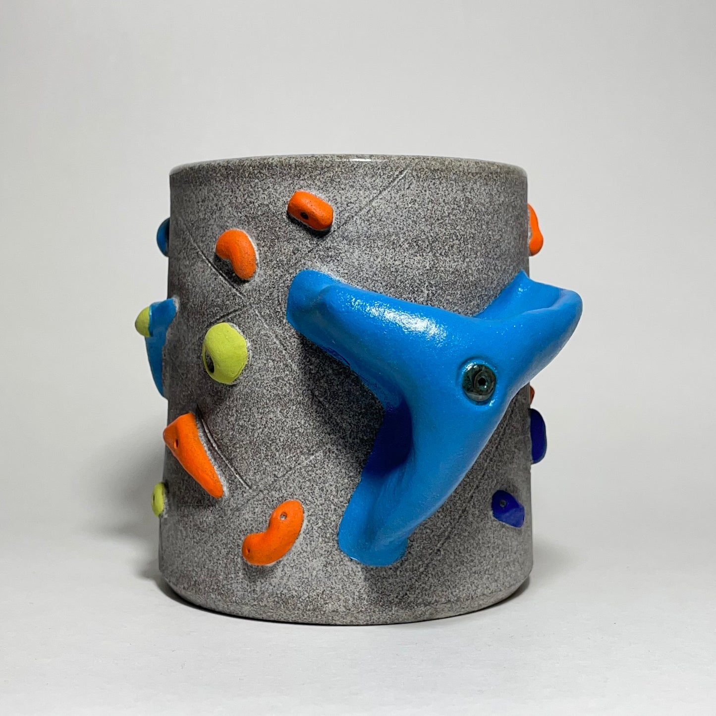 Climbing Cup - Hold Handle - Granite Clay (10-11oz)