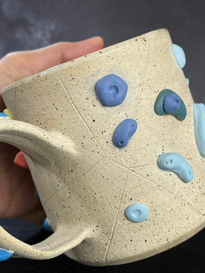 Buff Speckled Climbing Mug 12-14oz - Handsculpted