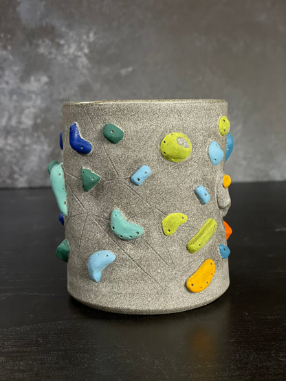 Granite Climbing Cup with Hold Handle 11-15oz - Handsculpted