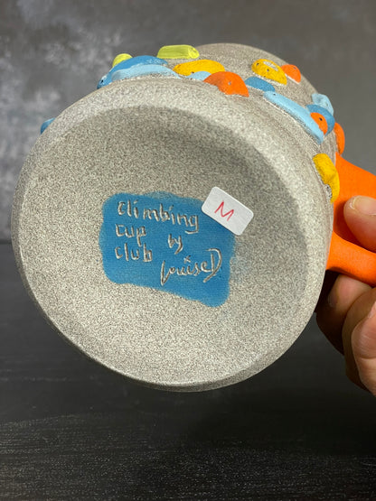 Granite Climbing Cup with Hold Handle 11-15oz - Handsculpted