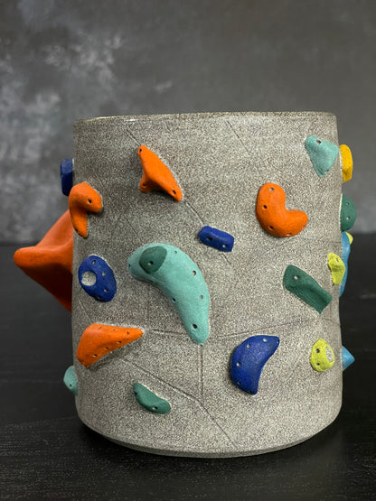 Granite Climbing Cup with Hold Handle 11-15oz - Handsculpted