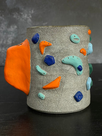 Granite Climbing Cup with Hold Handle 11-15oz - Handsculpted
