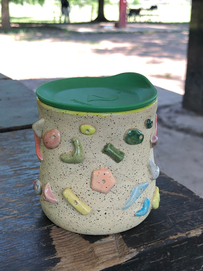 Boulder Cup Small with Green Lid (8oz) - Light Brown (PREORDER)