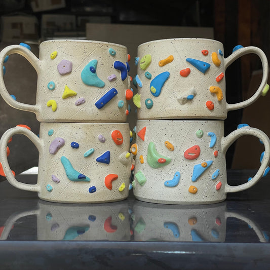 Climbing Mugs - Buff Speckled (10-11oz)
